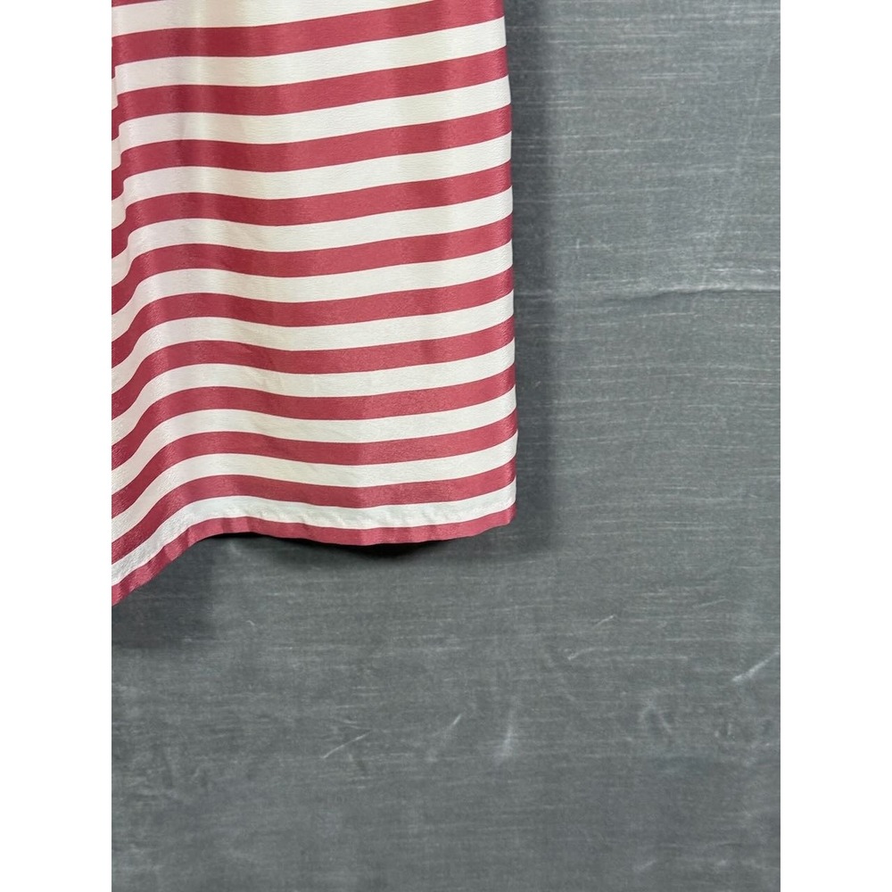 Ann Taylor Loft Women Red White Striped Sleeveless V-Neck Elastic Waist Dress XS - Picture 9 of 14